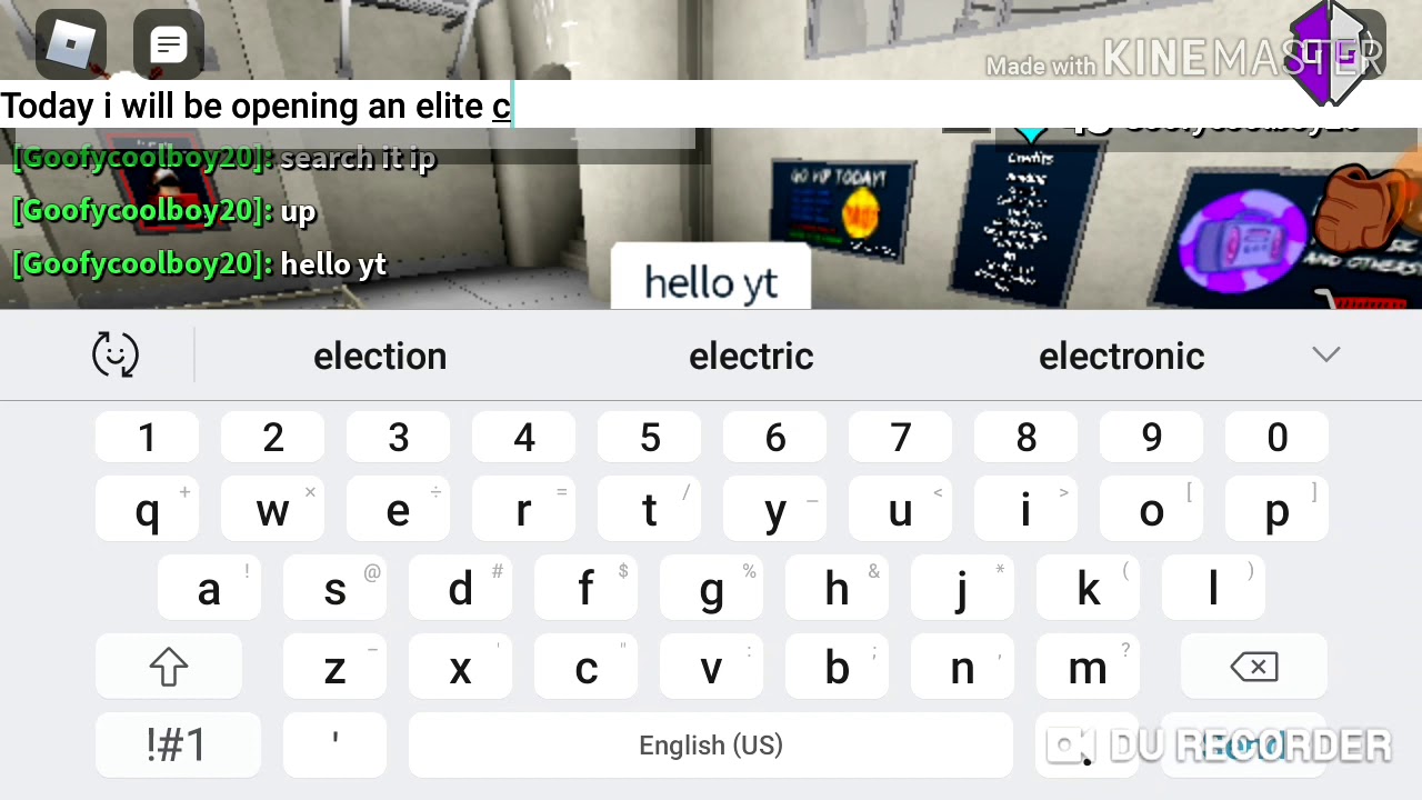 Opening a FREE elite case from roblox missions.