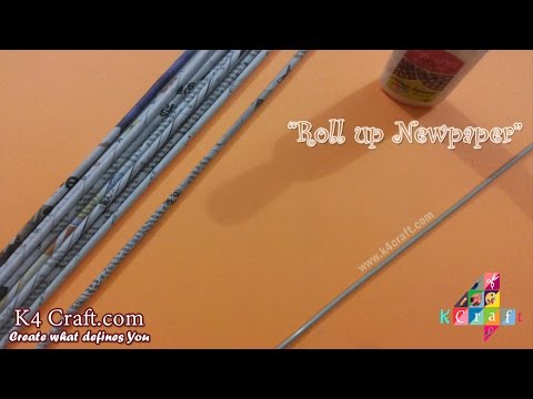 Learn How to "Roll up Newspaper tube" at Home | K4Craft.com
