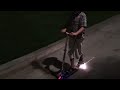 Amazing! Razor scooter sparks a fire! DON'T TRY THIS AT HOME