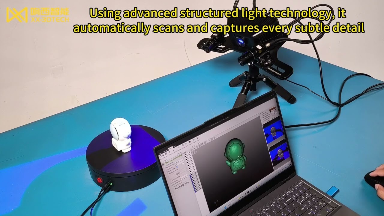 Structured light 3D scanner with high precision at 0.02mm Model:XX3D-SM01