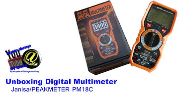 Unboxing Multimetro Janisa Peakmeter PM18C Unpacking Digital Multimeter Janisa/PeakMeter PM18C