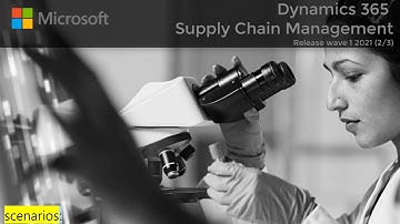 (2/3) Microsoft Dynamics 365 Supply Chain Management 2021 Release wave 1