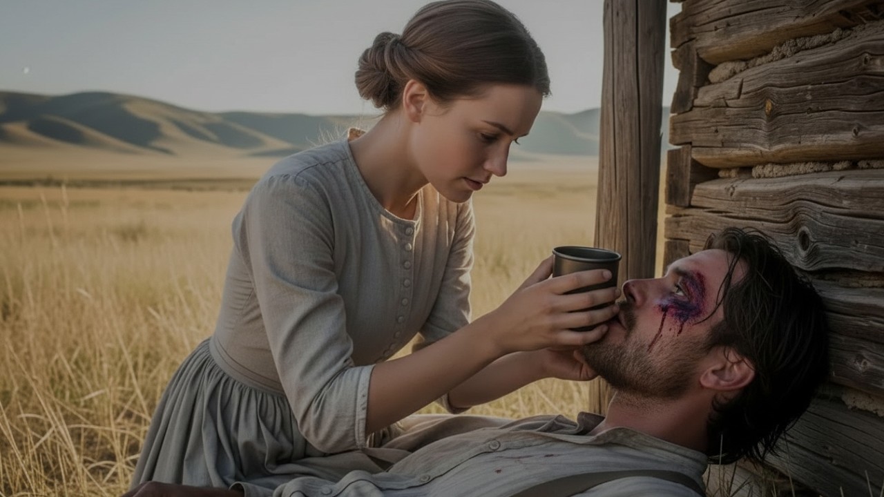 Молодая беременная вдова помогает умирающему незнакомцу, не зная, что ему принадлежат все ранчо