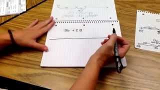2 and 3 digit addition using a number line.