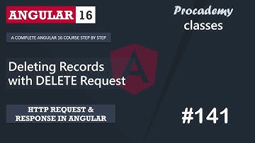 #141 Delete Records with HTTP DELETE Request | HTTP Client | A Complete Angular Course