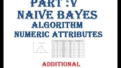 Part V: Naive Bayes Algorithm, Data Mining, Machine Learning, numeric attributes, solved Examples