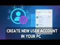 Create new user account in your PC
