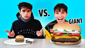 GIANT VS TINY FOOD CHALLENGE! | Lucas and Marcus