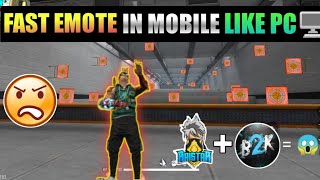 SUPER FAST EMOTE IN MOBILE LIKE PC 🖥️😱 || SUPER FAST EMOTE MACRO IN MOBILE screenshot 2
