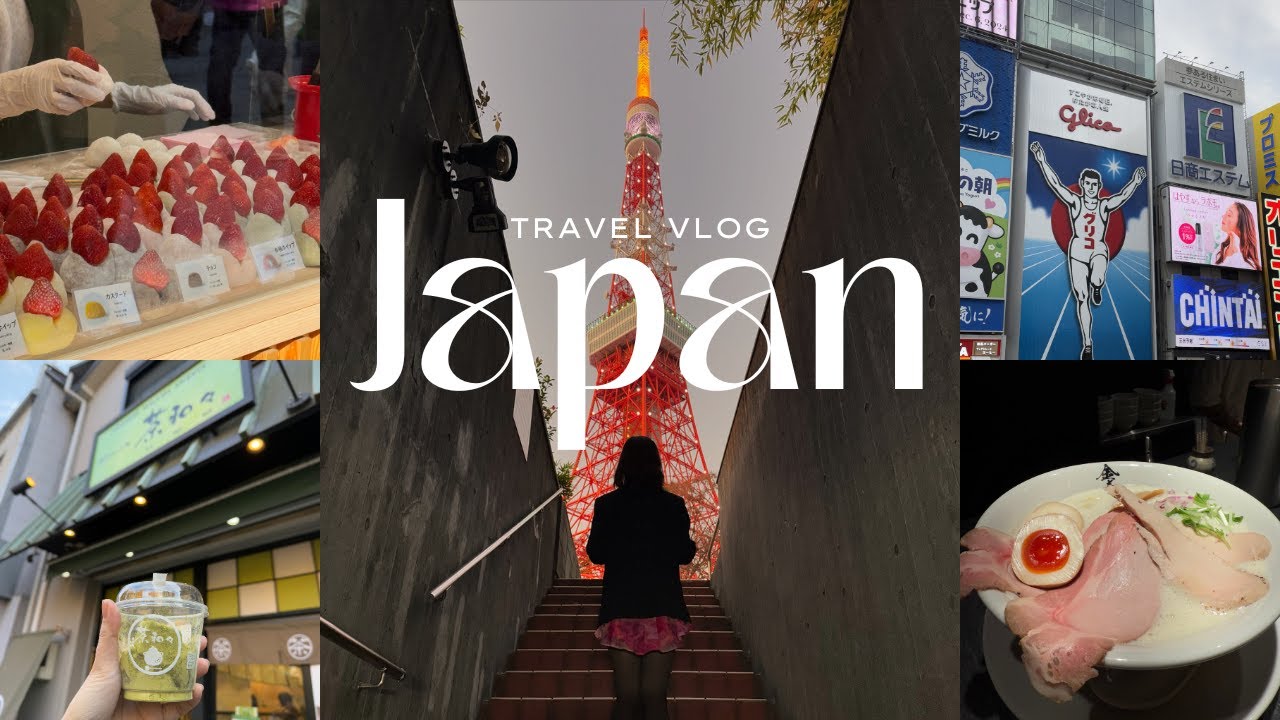 japan diaries 🇯🇵Last day in Tokyo, food trip in Asakusa, Tokyo Tower, Exploring Osaka, Shopping
