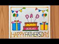 Happy Father's Day Card drawing easy Beautiful Father's Day Card drawing | Father's Day special