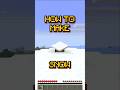 Minecraft: Snow | Thin Stackable Snow Layer | Recipe 258