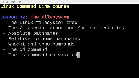 Linux Filesystem Basics - Structure, Navigation, Absolute and Relative-To-Home Pathnames