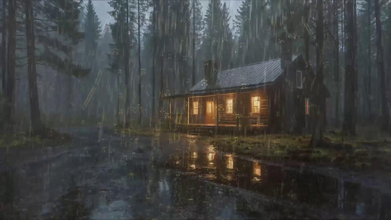 Rain Sounds For Sleeping - 99% Instantly Fall Asleep With Rain Sound outside the window At Night