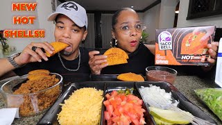 NEW Taco Bell HOT Shells Homemade Tacos Mukbang!