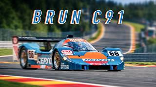 Onboard: Brun C91 on Spa - HQ Judd V8 engine sound Alan Browne Chevrolet Genoa