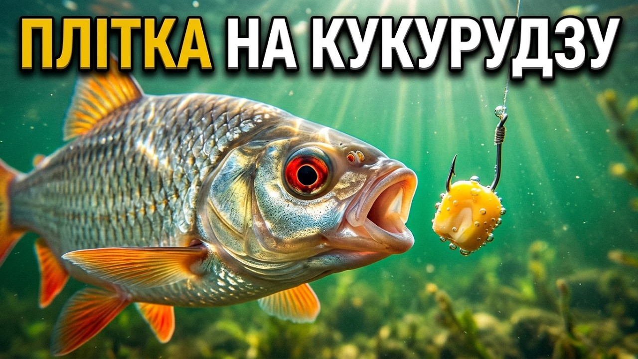 Ловля плітки (Rutilus rutilus) на кукурузу