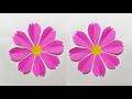 【簡単折り紙】可愛いコスモスの作り方🌸簡単切り紙！How to make a Paper Cosmos | Origami Flower | 摺紙 大波斯菊 | 종이접기 코스모스