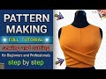 Bodice &amp; Collar Design in 3 Steps | Pattern, Cut &amp; Sew + Pro Fit