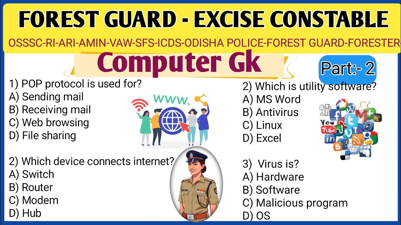 Computer Gk part-2  Questions and Answers || Forest Guard- Forester Excise Constable || Top MCQs || 