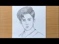 Boy face pencil sketch / How to draw a boy step by step