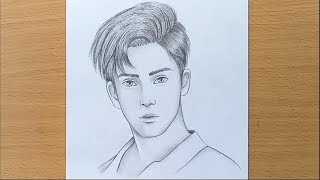 boy pencil draw drawing face sketch step drawings paintingvalley