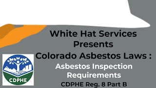 Asbestos Inspection Requirements #AsbestosInsepction #ColoradoAsbestosLaws #Asbestos