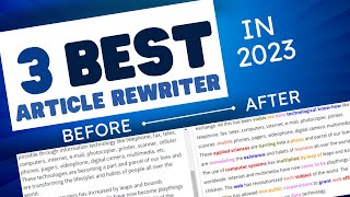 3 Best Article Rewriter Tool 2023 | Paraphrasing Tool Online | How to Rewrite Articles Automatically screenshot 4