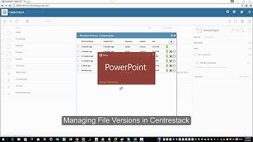 Managing File Versions in Centrestack
