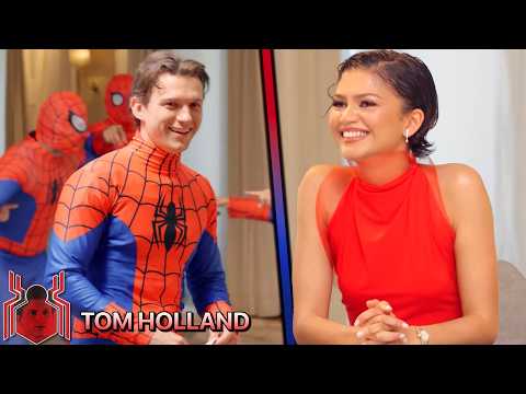 Video Tom Holland LOSES Spider-Man Look-alike Contest on Brand New Day Press Run