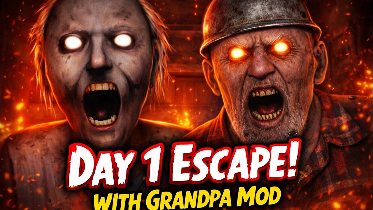 Granny Chapter 1 Gameplay with Grandpa - Day 1 Escape Challenge ...