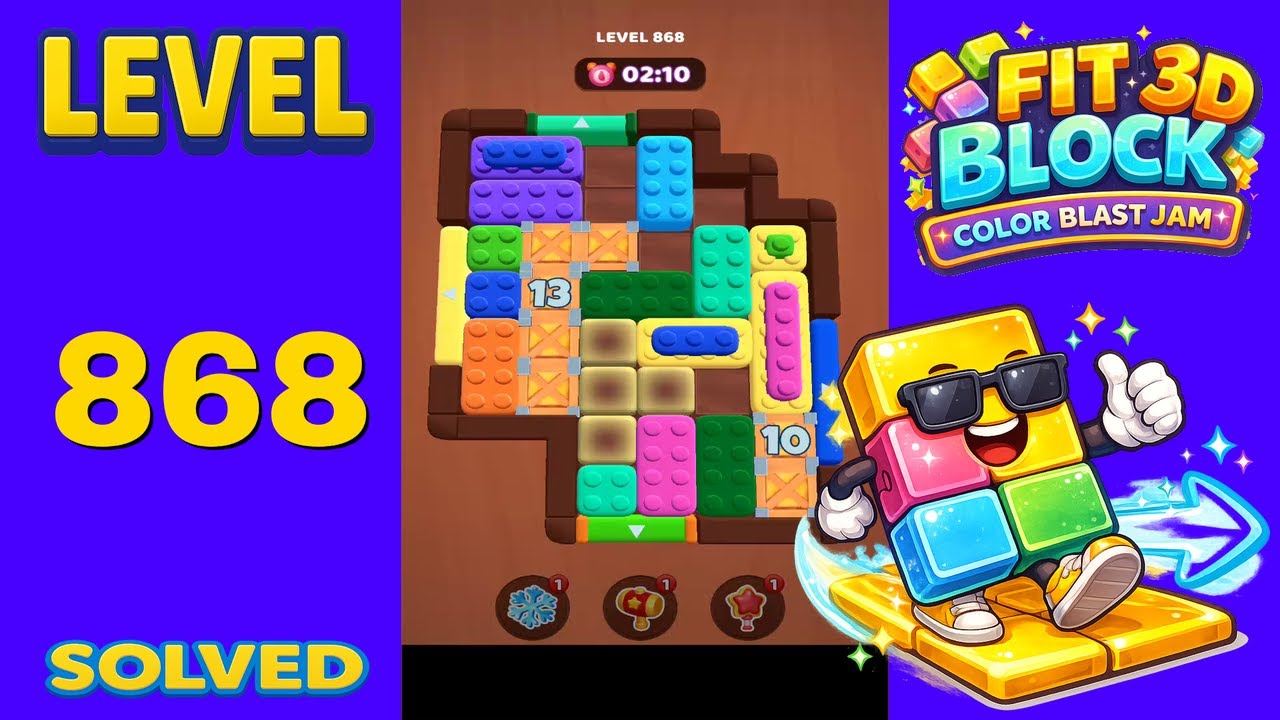 Fit Block 3D – Level 868 | Walkthrough Fast & Clean Solution - YouTube