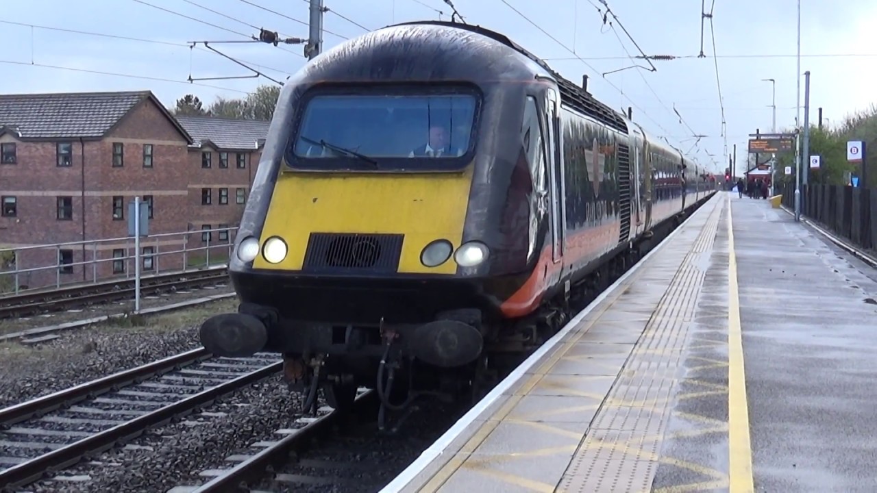 Grand Central HST 43467 and 43484 departing Northallerton