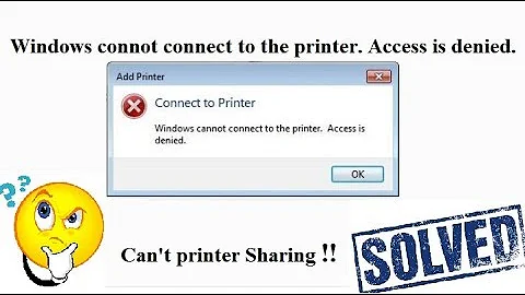 Windows cannot connect to the printer  Access is denied (Win-7-10)