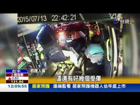 酒駕失控連環撞11輛機車遭殃8人傷