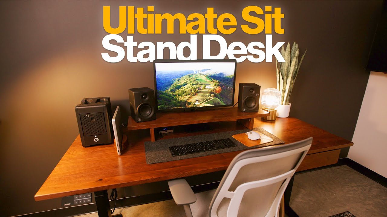 Building My DREAM Desk Setup | Desky Walnut Sit Stand Desk - YouTube