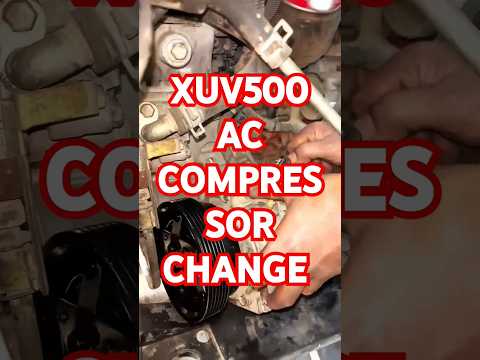 MAHINDRA XUV500 AC COMPRESSOR CHANGING #automobile #vechiles #viralshorts #video #repair #mechanic