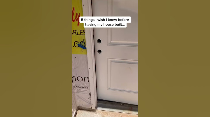 5 Things I wish I knew when having my house built...