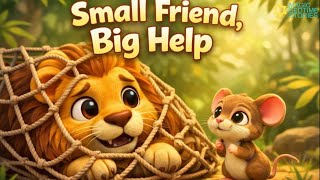 The Lion and the Mouse 🦁🐭 | A Gentle Bedtime Story for Kids | Animated Video screenshot 3