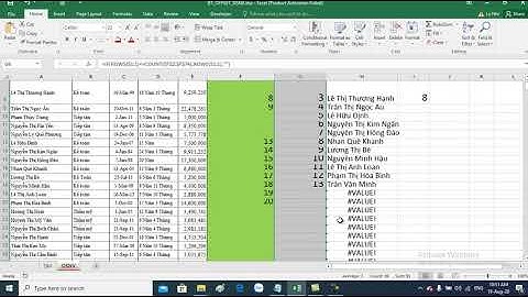 Excel hướng dẫn Trích lọc dữ liệu ra báo cáo mới bằng hàm offset