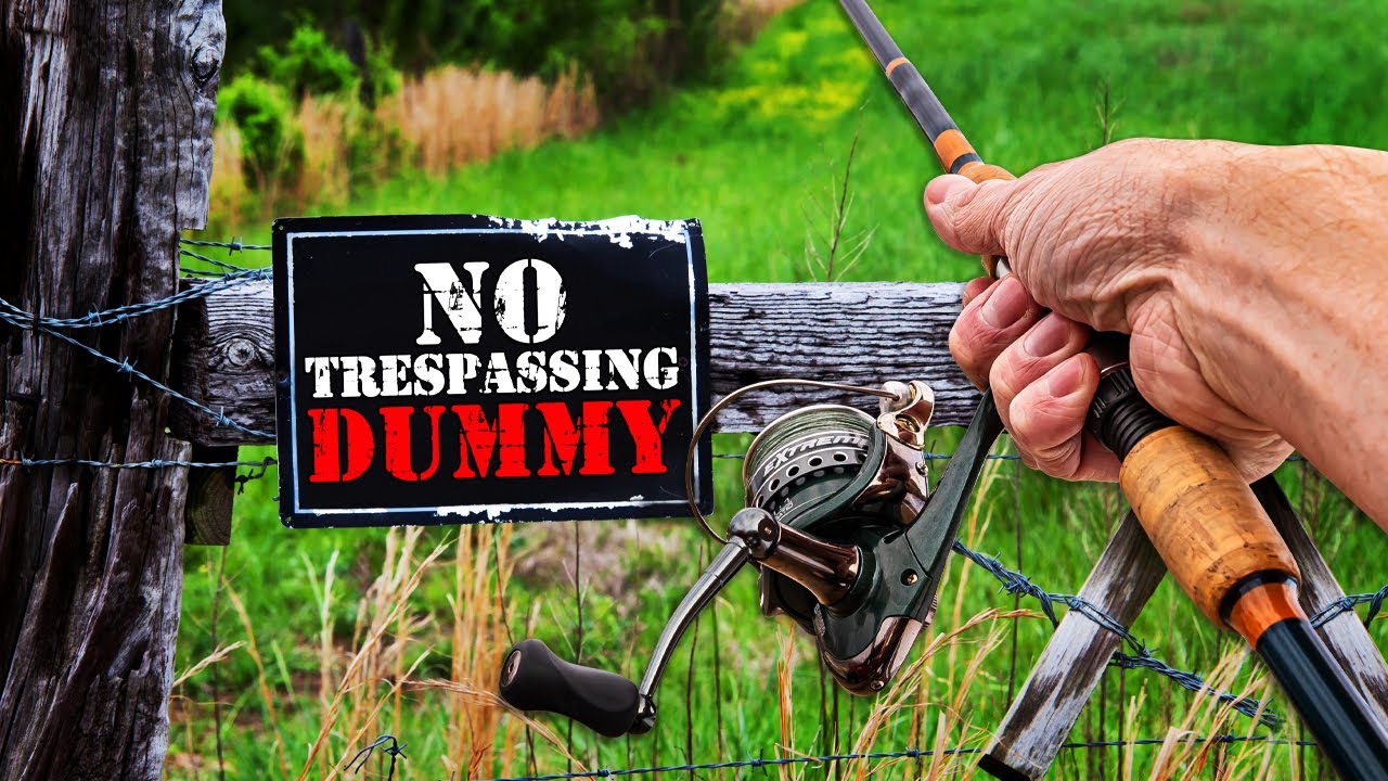 TRESPASSING for BASS… BAD IDEA?! (Topwater Creek Fishing)