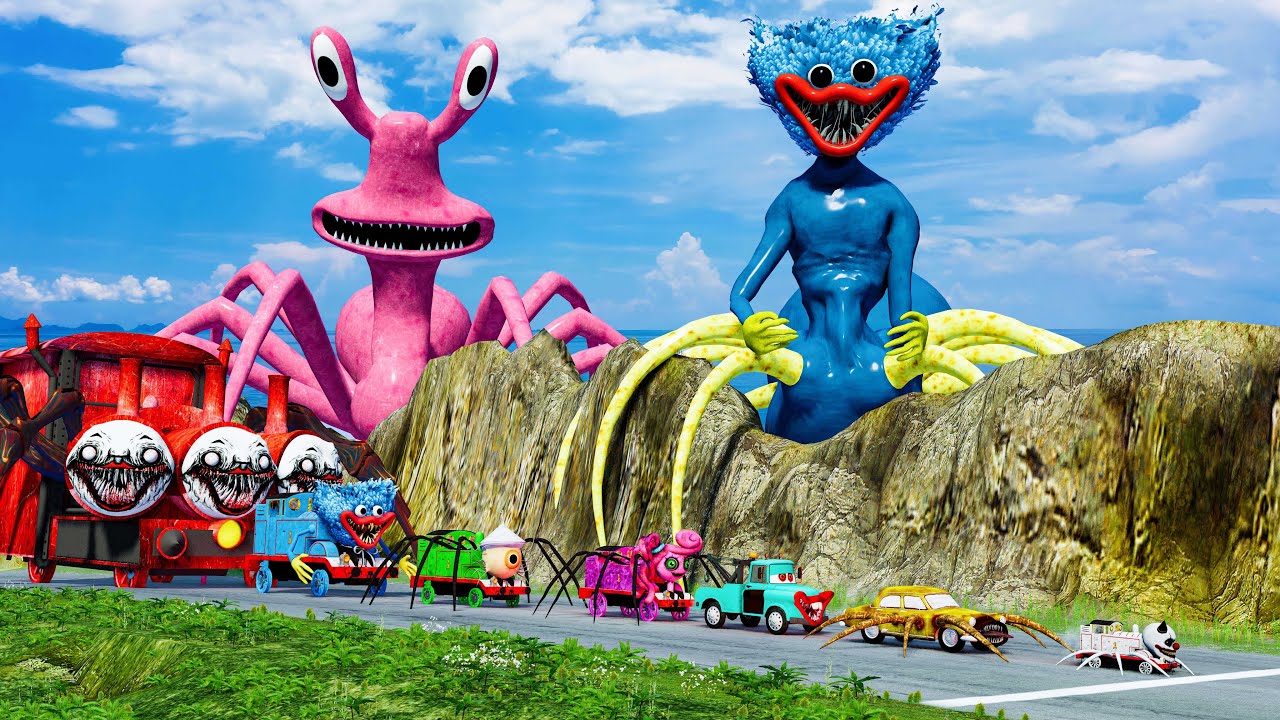 ALL MONSTERS Big & Small Cars vs Crazy Downhill with MONSTERS  BeamNG.Drive