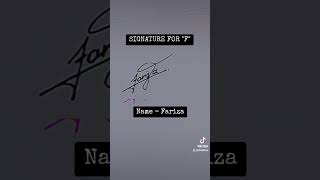 Signature For F  Fariza  Sbtellme Calligraphy And Handwriting shorts