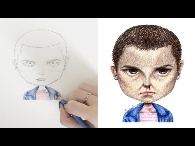DESENHANDO: CARICATURA DA ELEVEN (STRANGER THINGS) | LÍVIA CANIATO