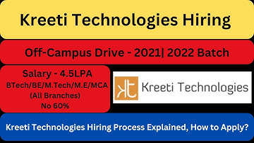 Kreeti Technologies Off Campus Drive 2021 and 2022 BATCH | off campus hiring.