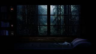 1 Hour of Rain inside an old Hut in Alaska  Forest. ASMR