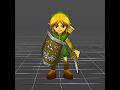Super Smash Bros DS. Concept: Link's Model/Wireframe Turntable #nintendo #zelda #gaming #3dart