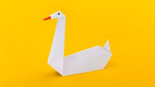 Оригами: лебедь. Как сделать лебедя из бумаги А4 без клея и без ножниц - лёгкое оригами