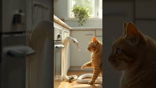 Snake vs Cat… Mouse is the Real Victim! 😱🐭 #Shorts #AnimalFight #ViralPets