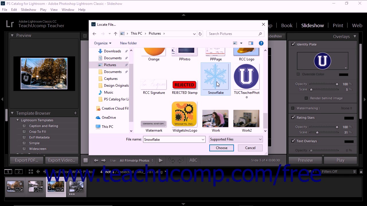 Lightroom Classic Cc Tutorial Adding An Identity Plate To A Slideshow Adobe Training